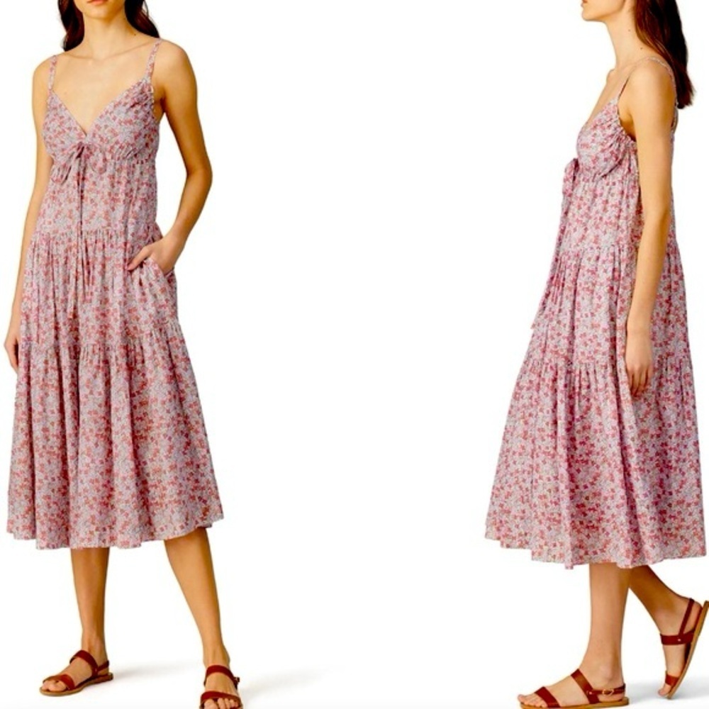 La Vie Rebecca Taylor Sleeveless Eva Floral Dress size Small